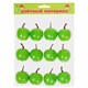 Счётный набор "Зелёные яблочки", 12 шт., яблоко 3 ? 3 см - фото 314818466